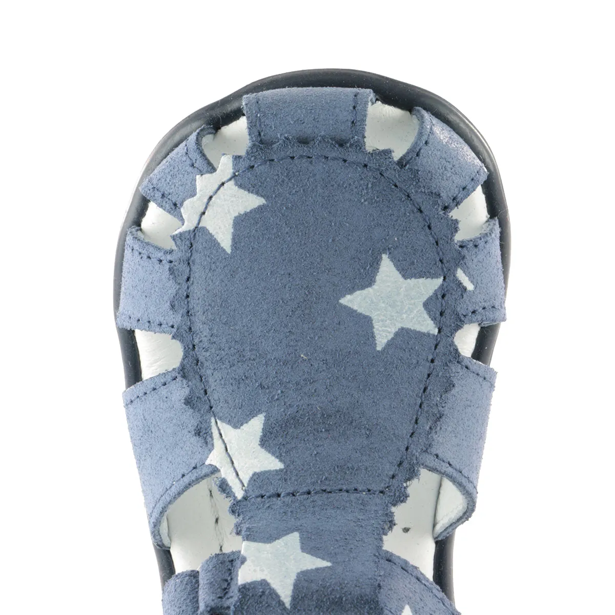 (2354-1) Blue Stars Half-Open Shoes