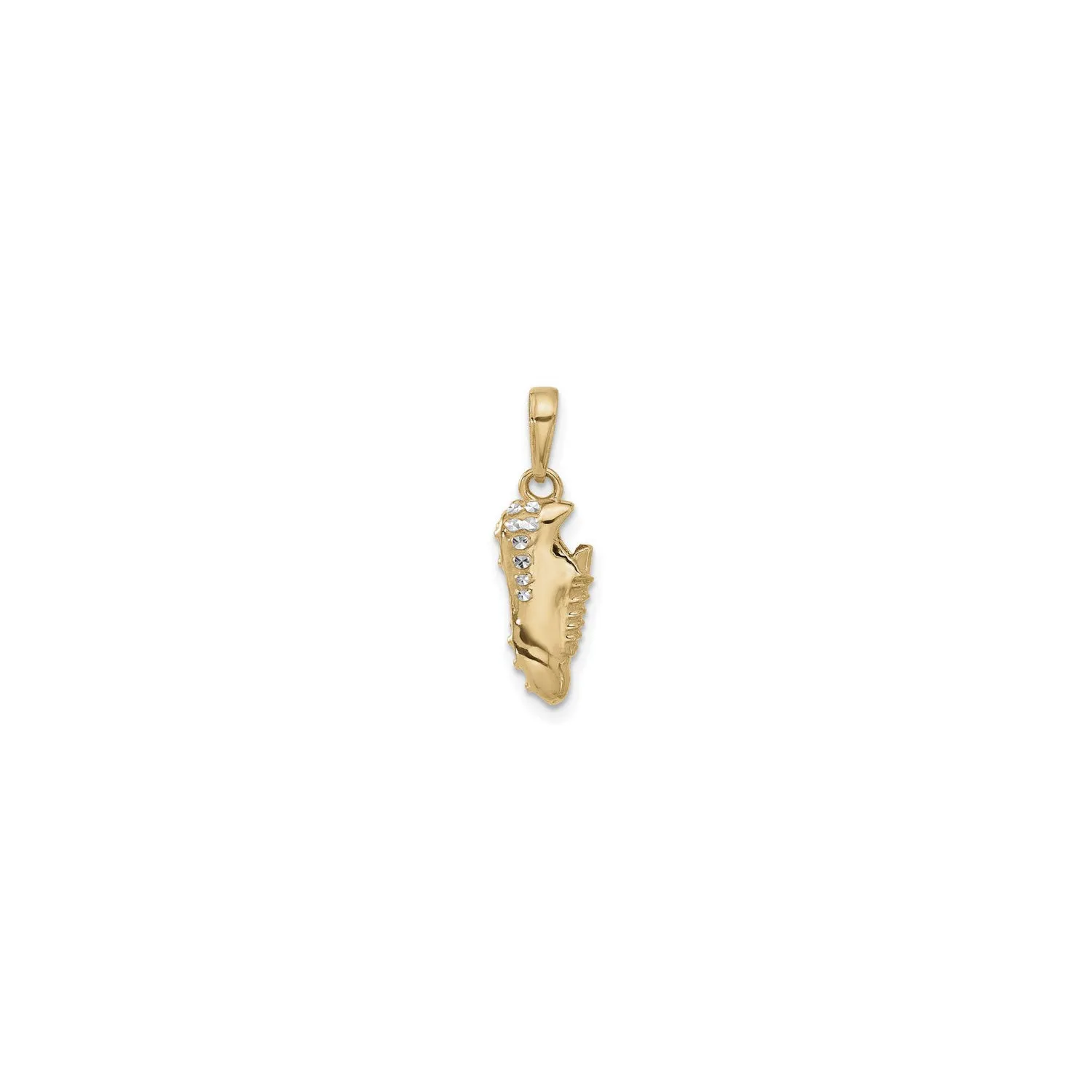 3D Two-Tone Soccer Cleat Pendant (14K)