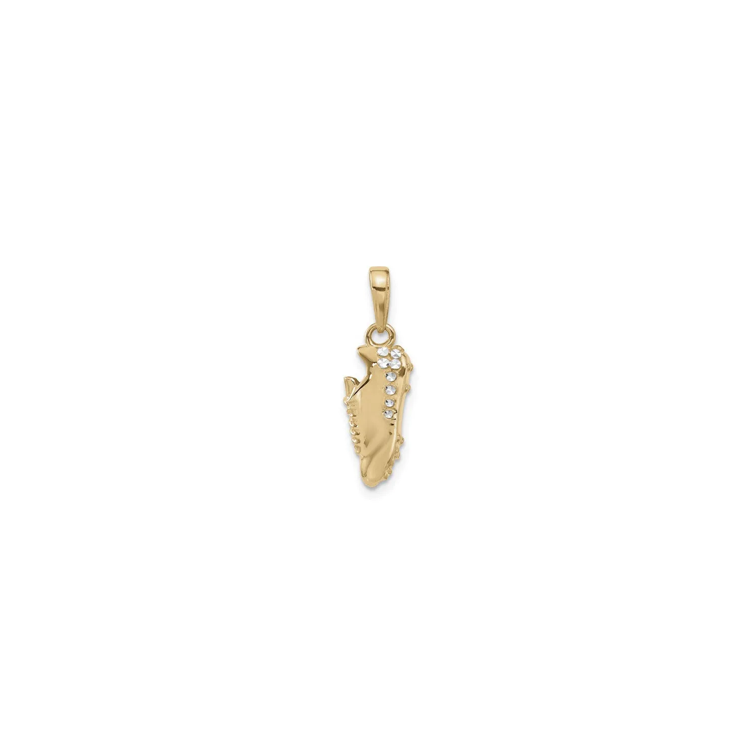 3D Two-Tone Soccer Cleat Pendant (14K)