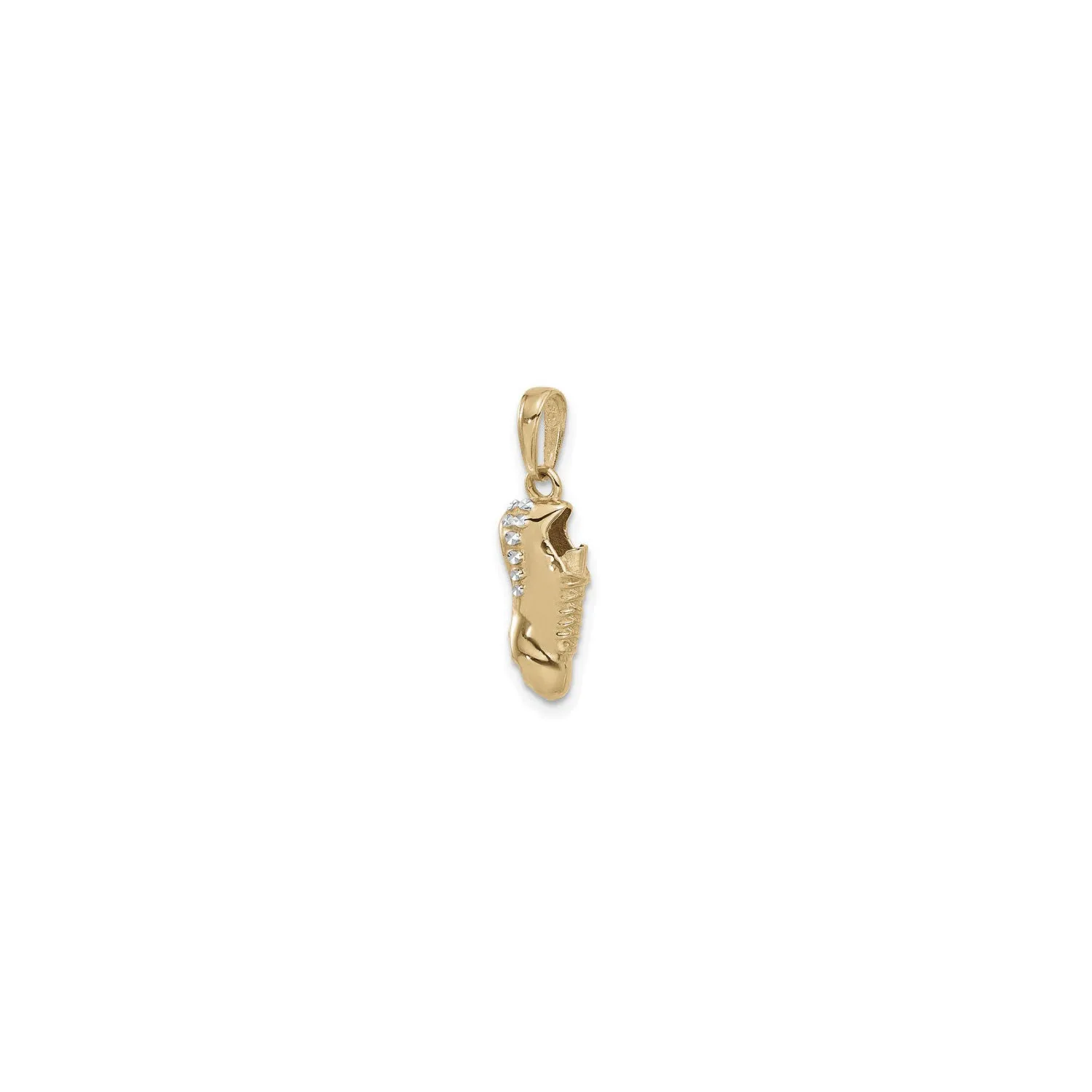 3D Two-Tone Soccer Cleat Pendant (14K)