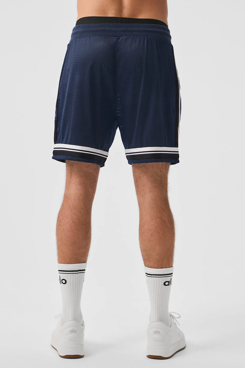 7" Key Mesh Basketball Short - Navy