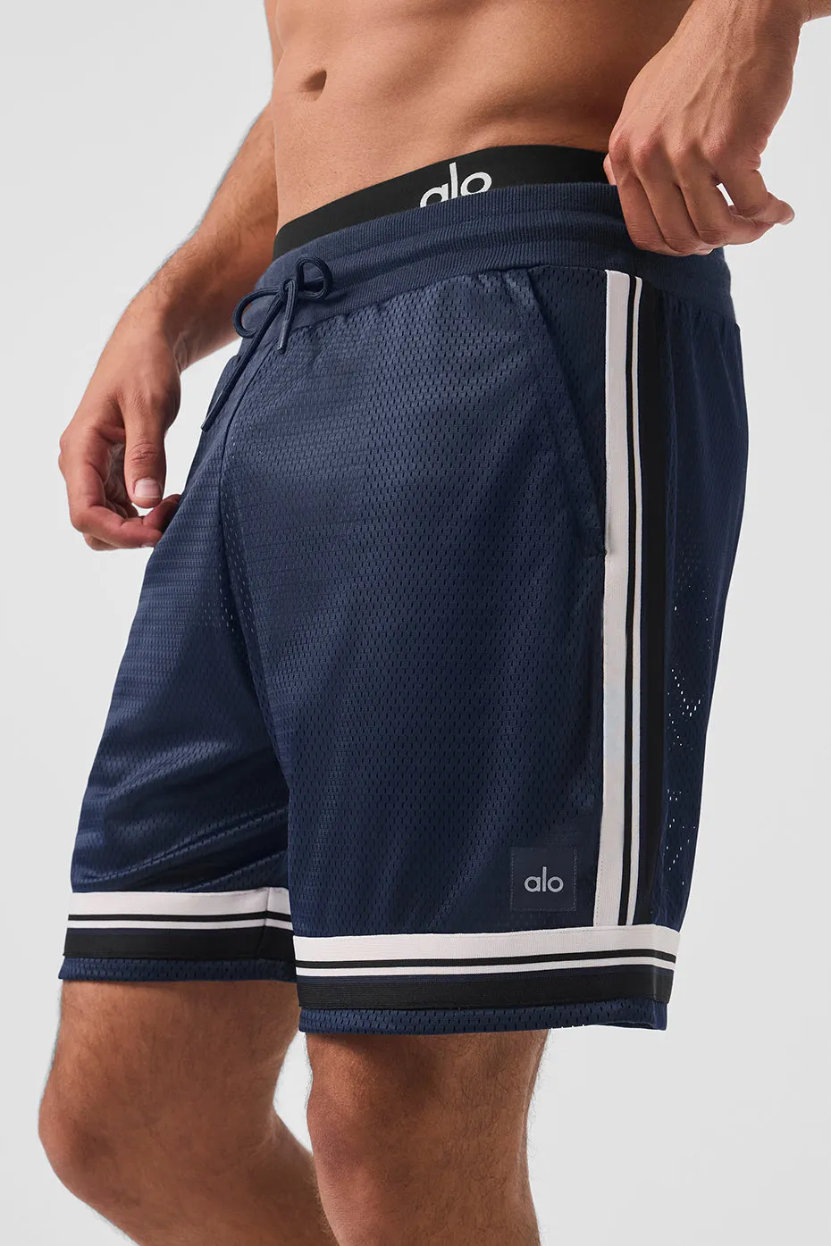 7" Key Mesh Basketball Short - Navy