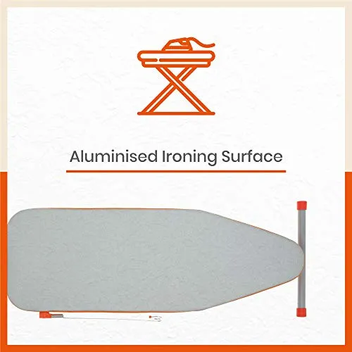 Bathla X-Pres Ace Prime - Foldable Ironing Board with Aluminised Ironing Surface (Silver & Grey)