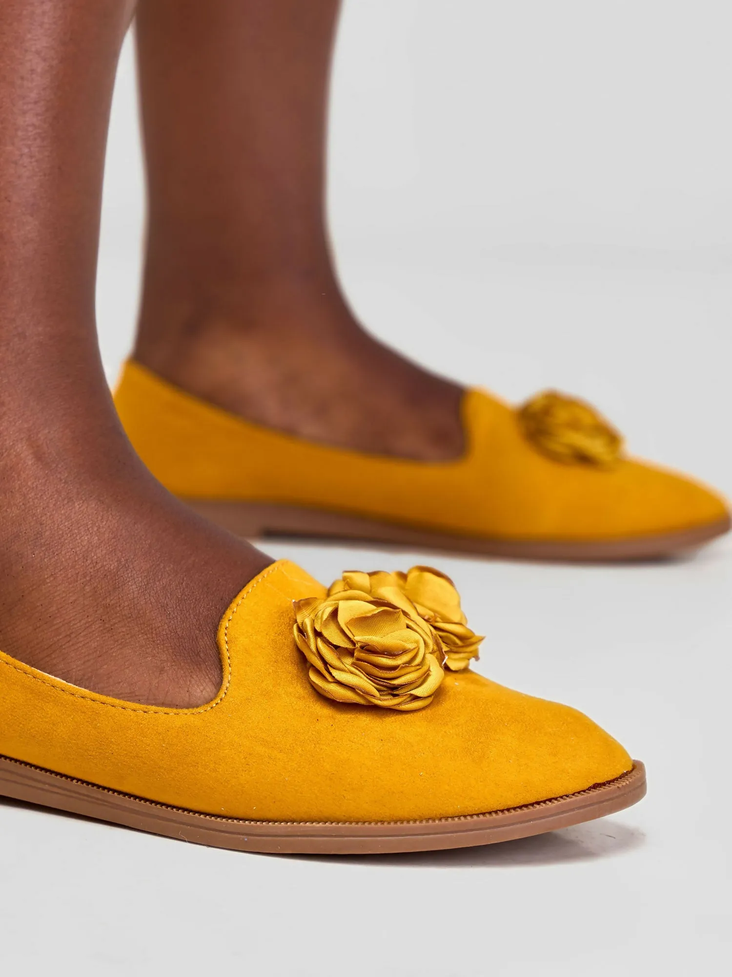 Be Unique Timeless Flowerhead Loafer - Mustard / Yellow