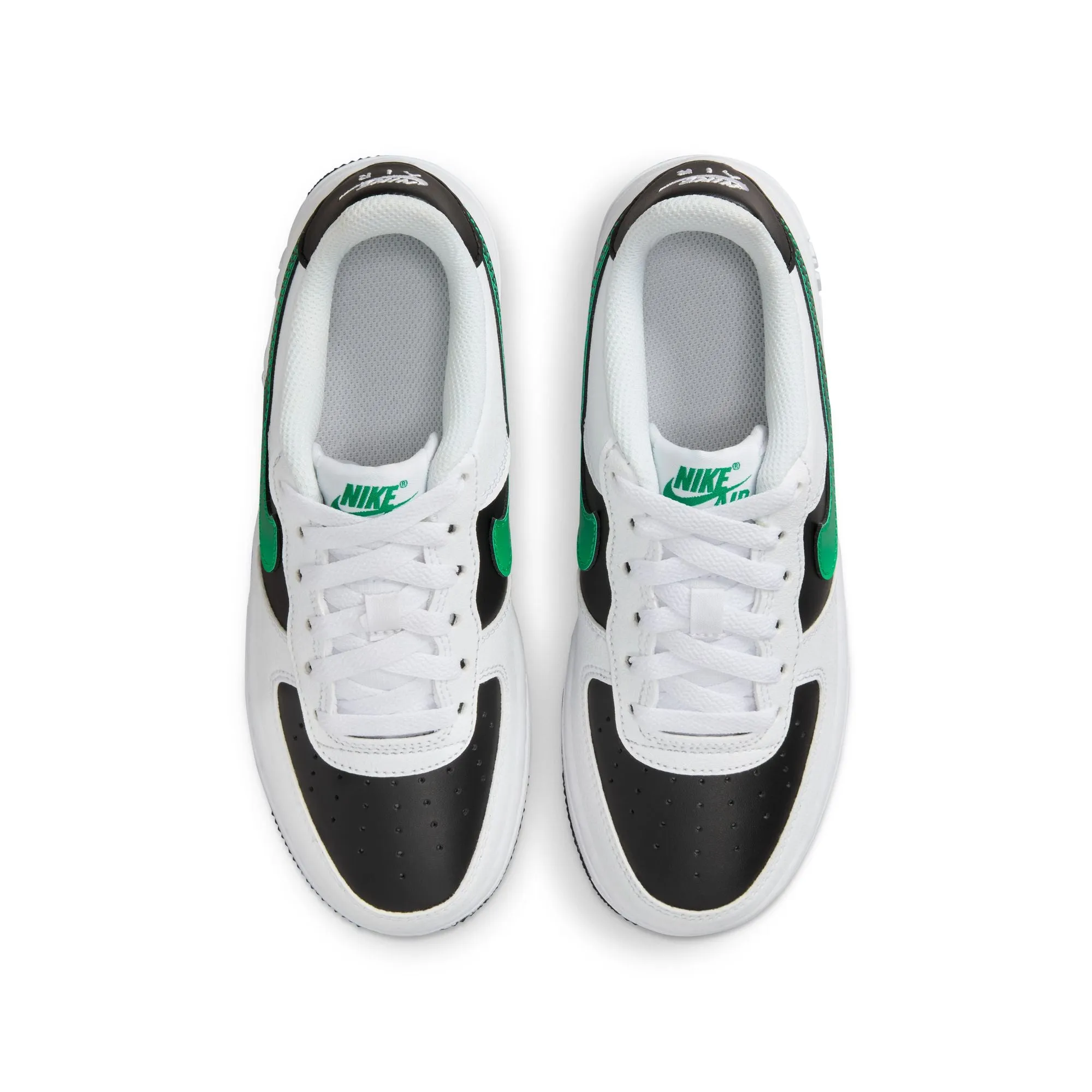 Boys Grade School Nike Air Force 1 LV8 2 Sneakers - White/Stadium Green/Black/Malachite (Style: FZ4353-100)