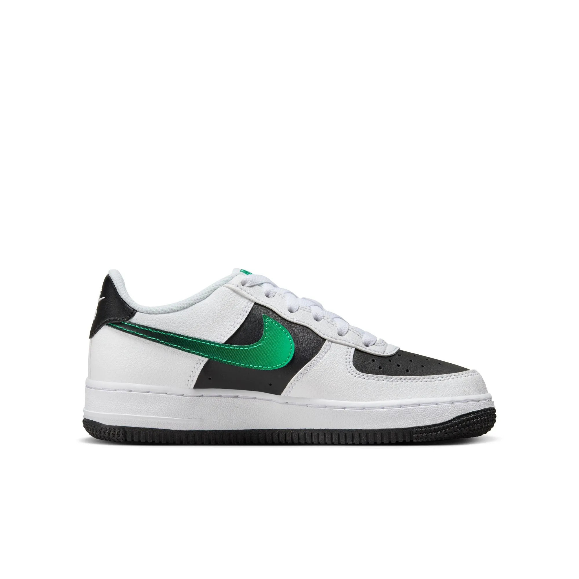 Boys Grade School Nike Air Force 1 LV8 2 Sneakers - White/Stadium Green/Black/Malachite (Style: FZ4353-100)