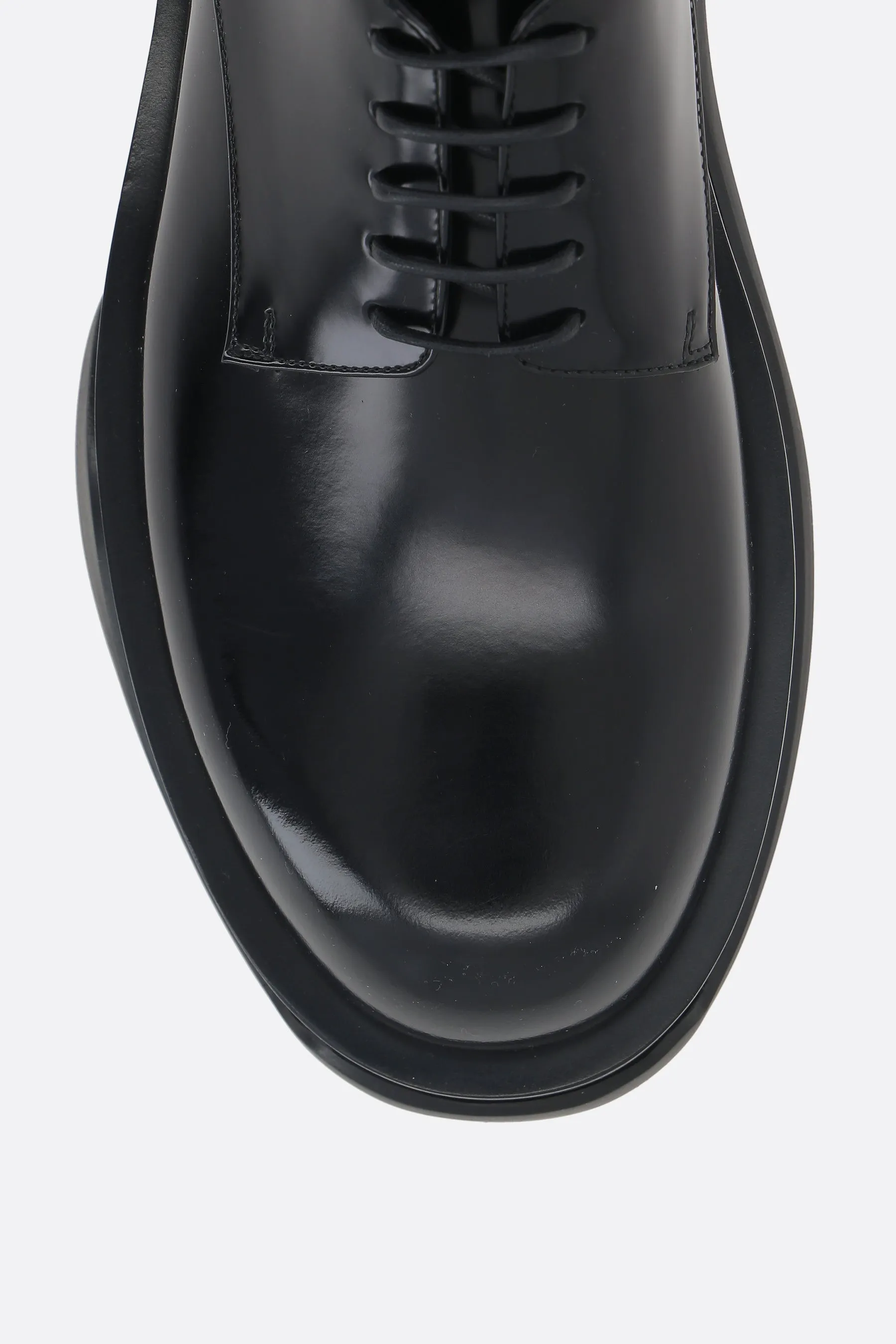 brushed leather derby shoes