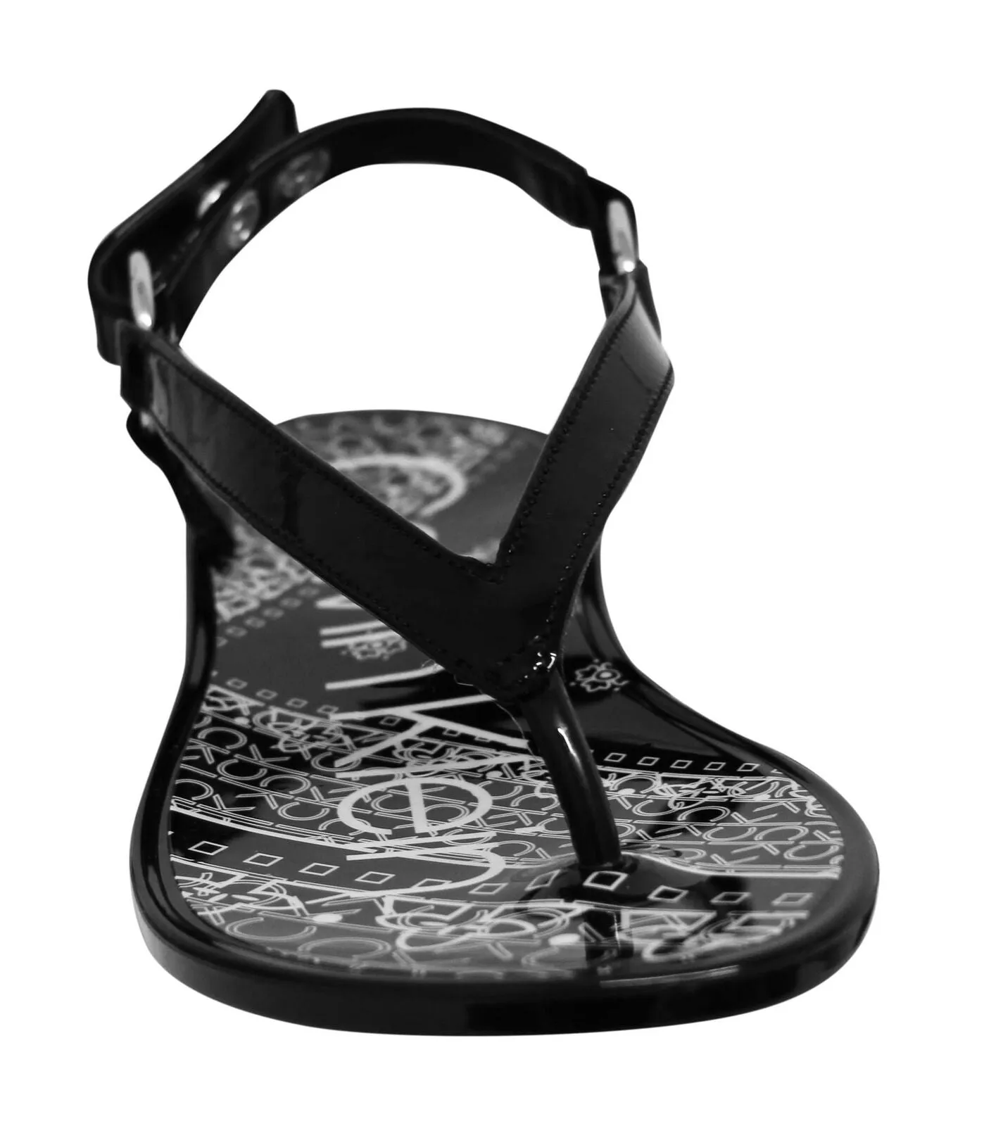 Calvin Klein Julissa PVC Bandana Womens Black Sandals