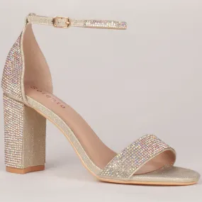 Charlton Block Heeled Sandal - Gold