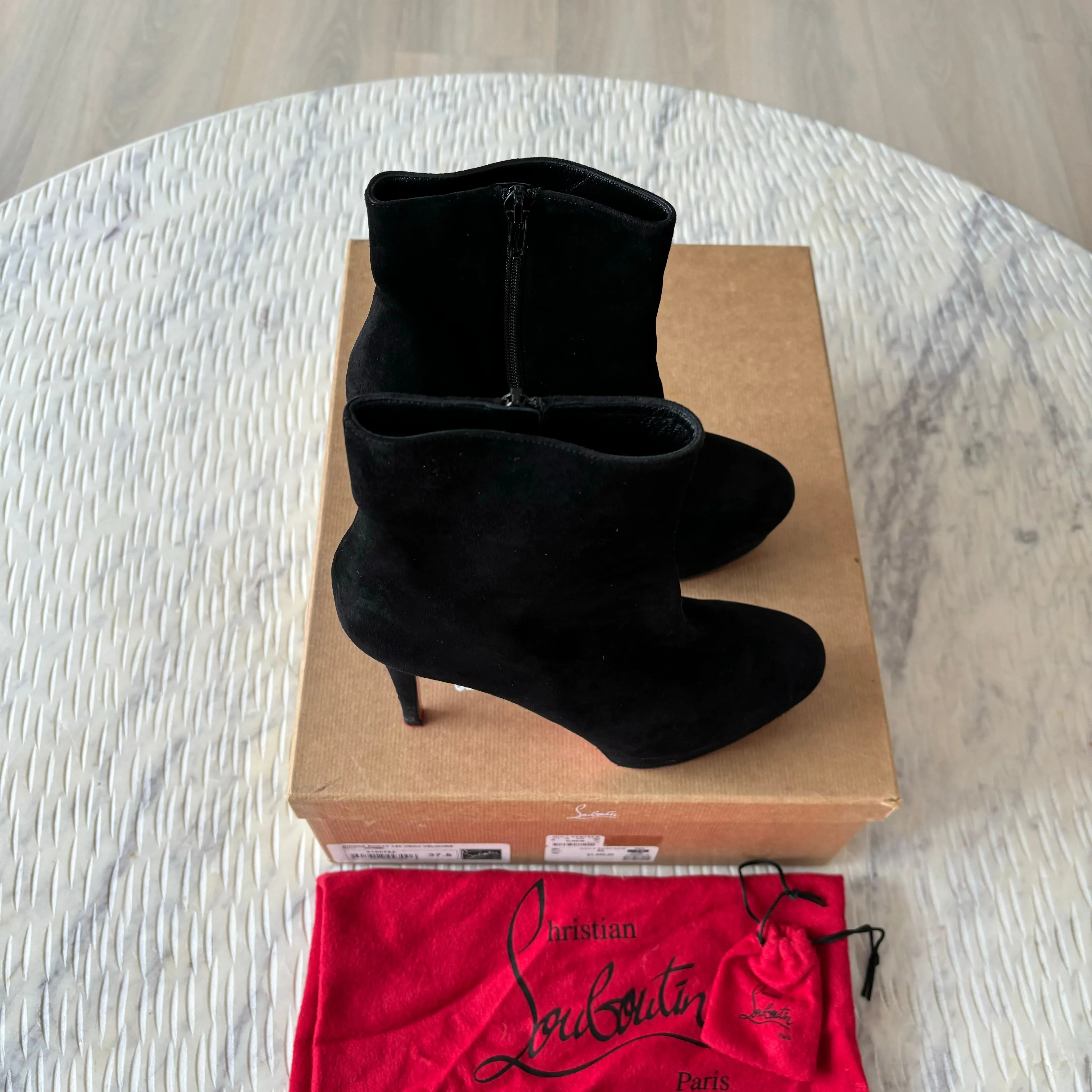 Christian Louboutin BIANCA BOOTY 120 VEAU VELOURS