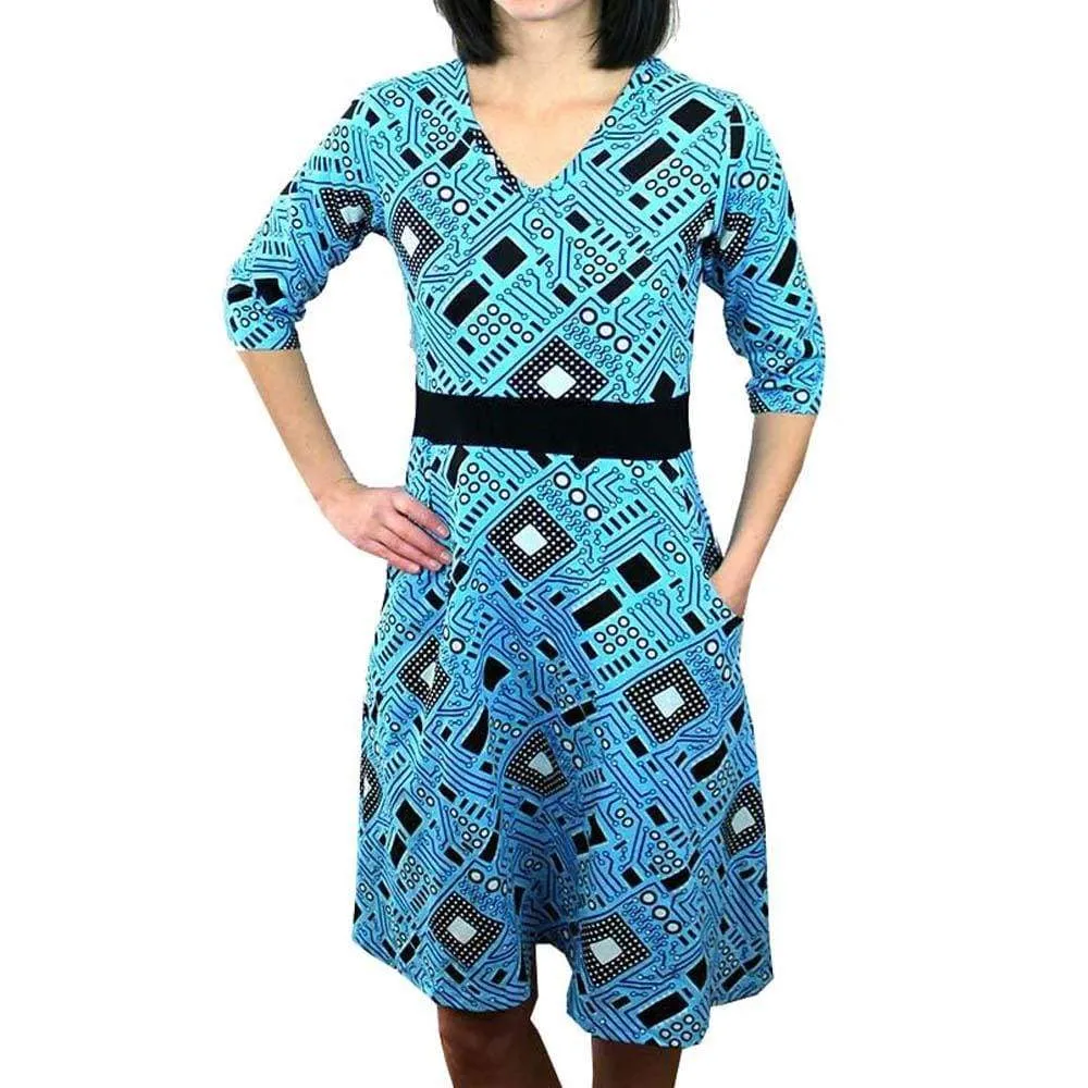 Circuit Board Ruby Dress