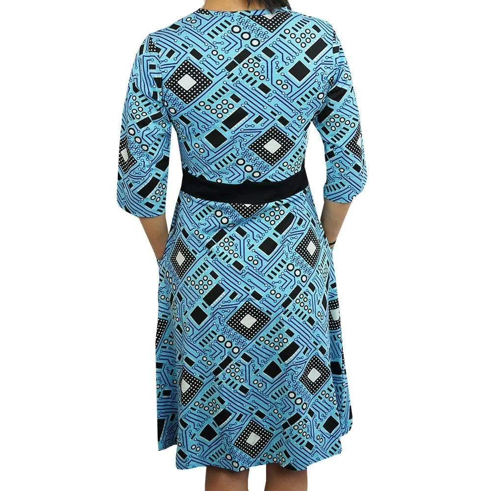 Circuit Board Ruby Dress