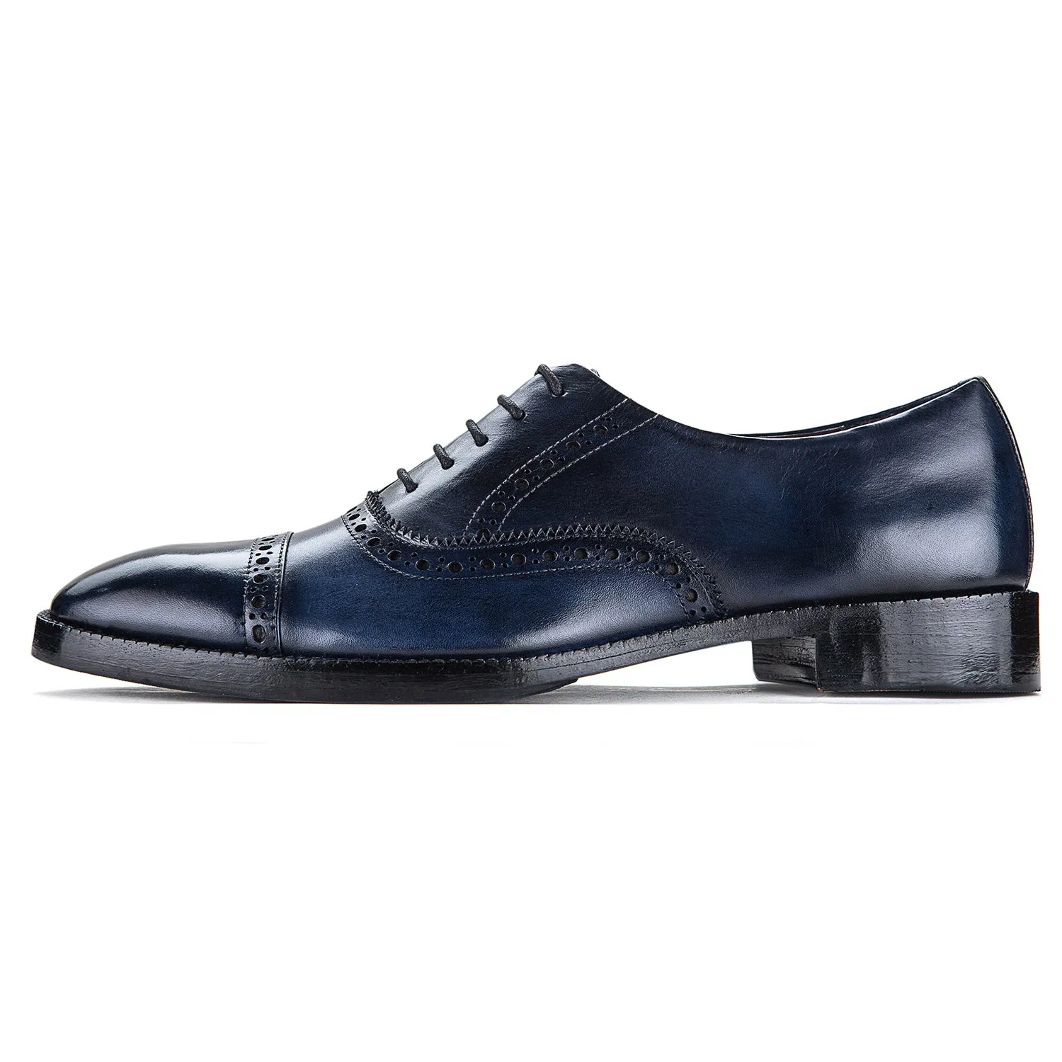 Classic Captoe Oxford - Navy Blue