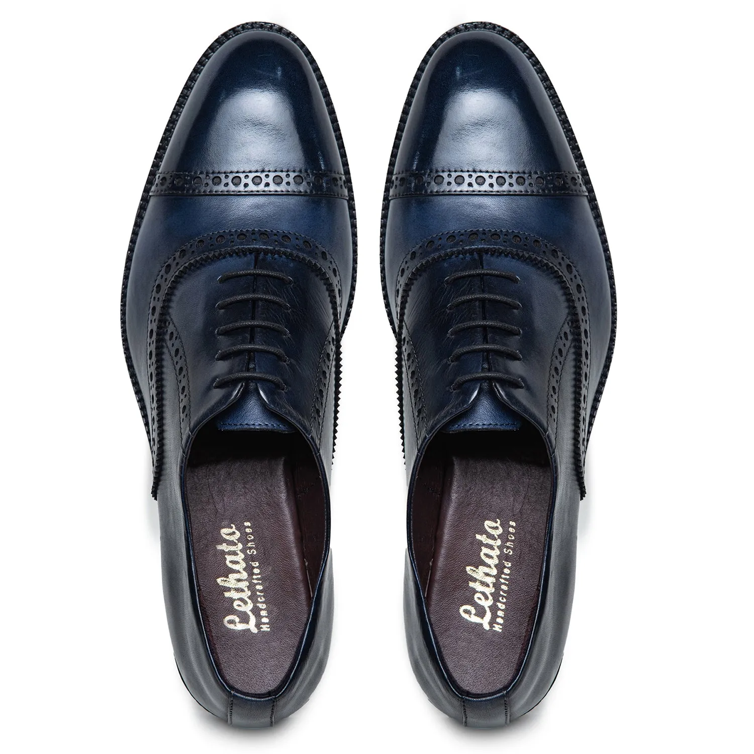 Classic Captoe Oxford - Navy Blue