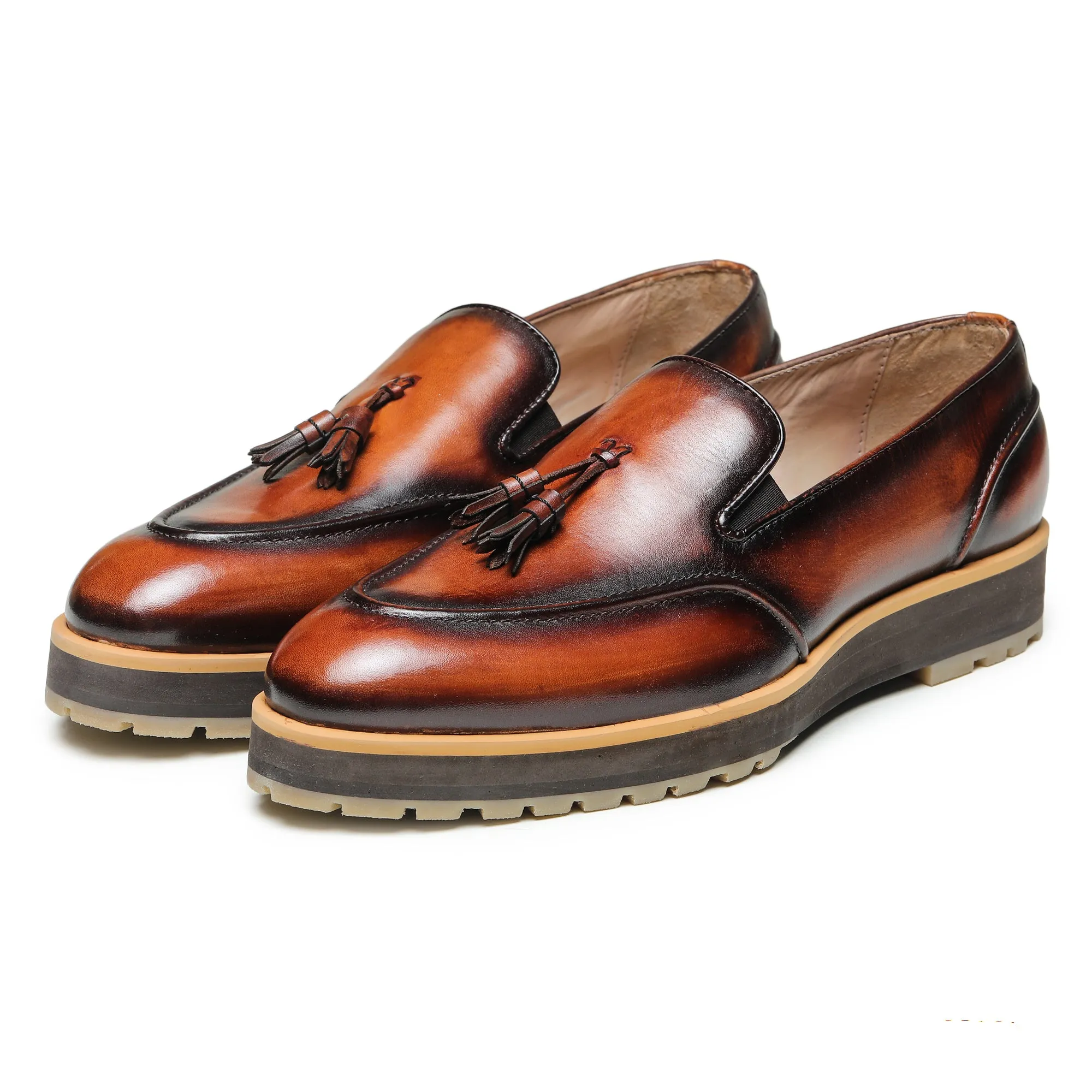 Classic Tassel Loafers - Tan