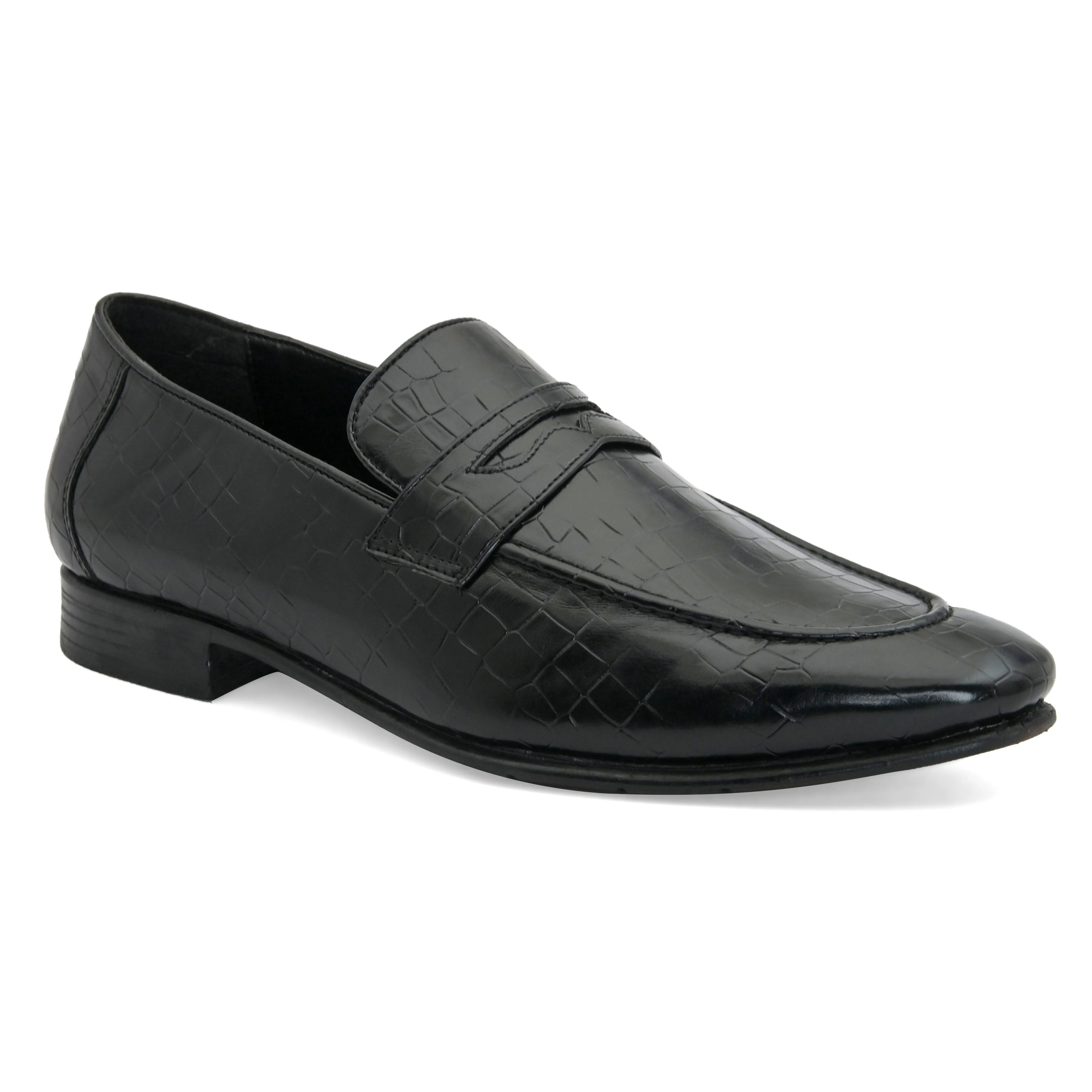 Clover Black Penny Loafers