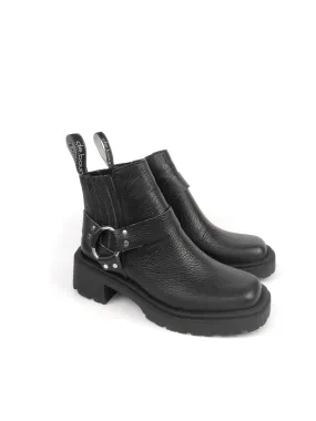 COLLETTE BLACK LEATHER CHELSEA BOOTS