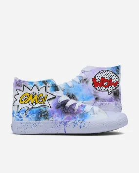 Comic Bubble Watercolour Hand Painted Shoes