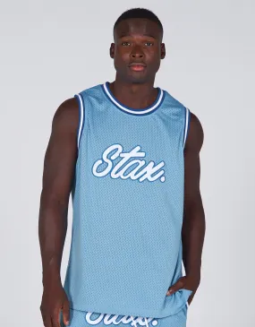 Court Drip Basketball Singlet - Columbia