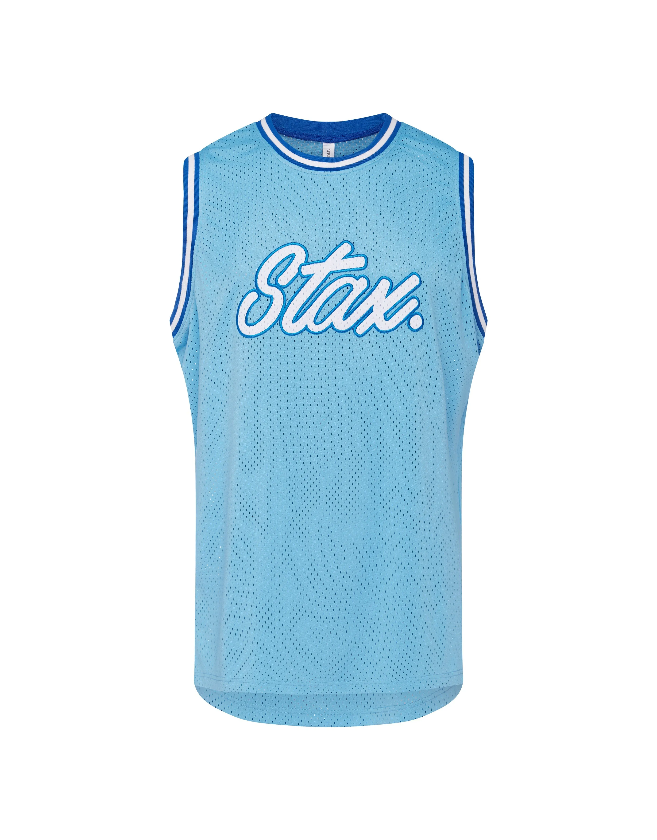 Court Drip Basketball Singlet - Columbia