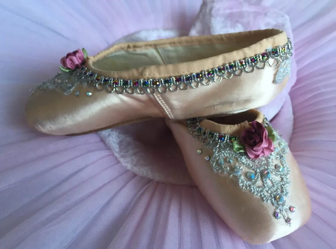 Decorated pointe shoes - Aurora