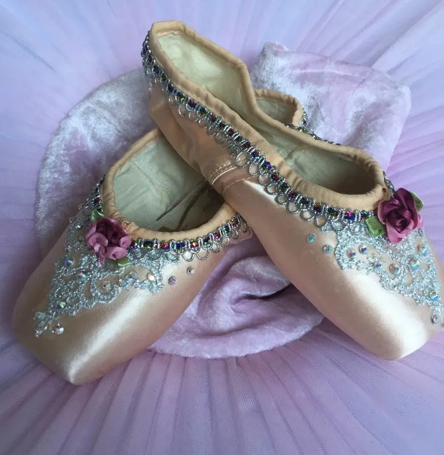 Decorated pointe shoes - Aurora