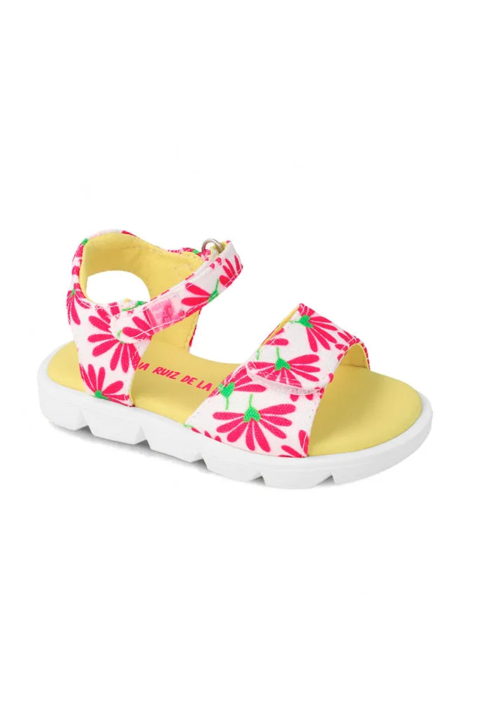 Fuchsia Flower Sandals