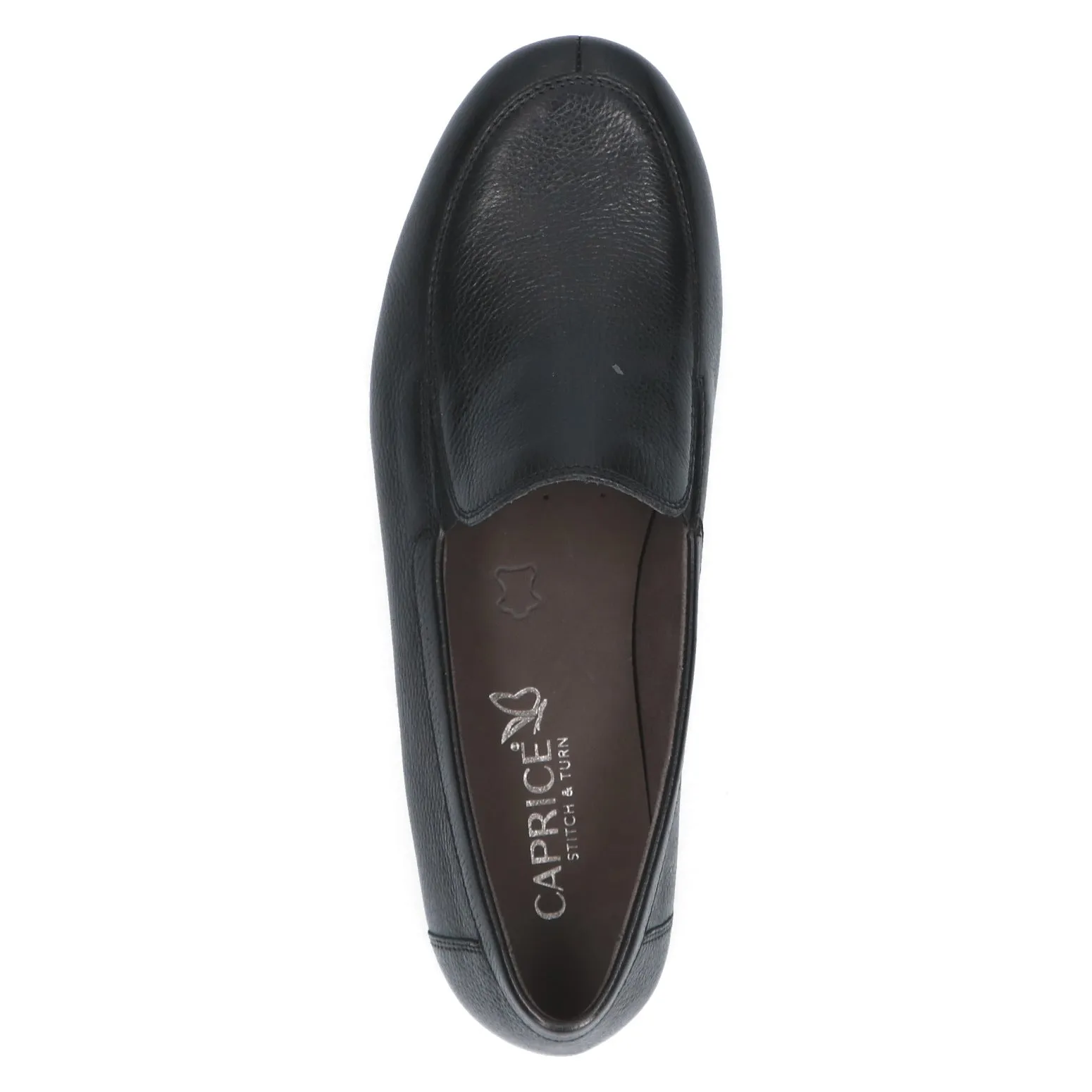 Ladies Caprice Black Nappa Slip On Shoes Soft Leather SALE