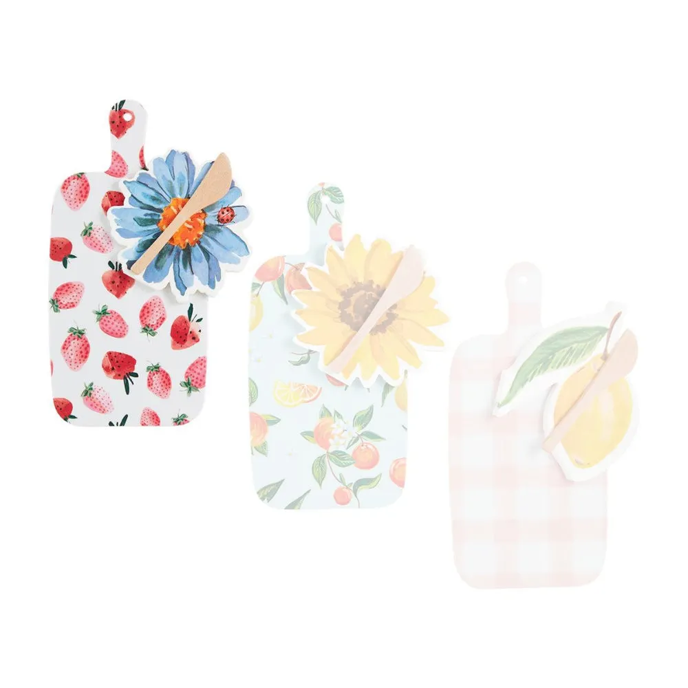 Mud Pie Fruity Floral Board & Napkin Sets