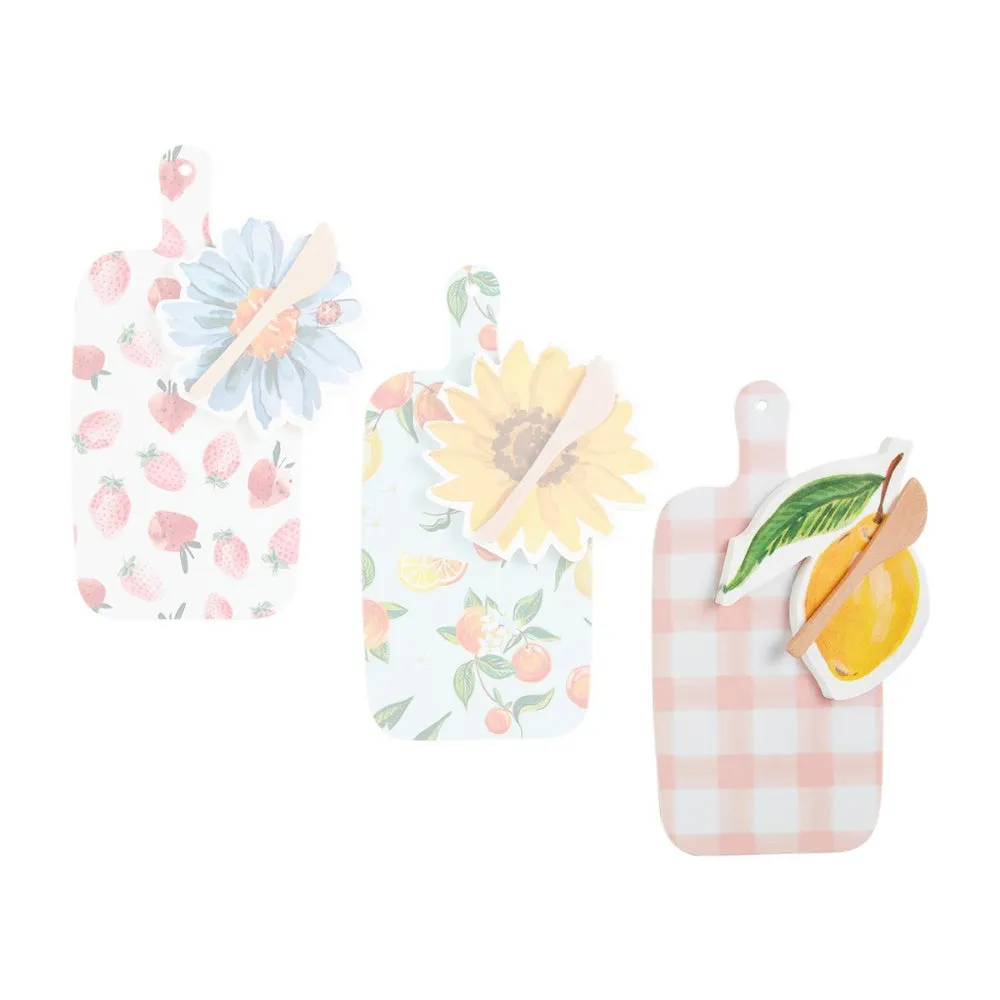 Mud Pie Fruity Floral Board & Napkin Sets