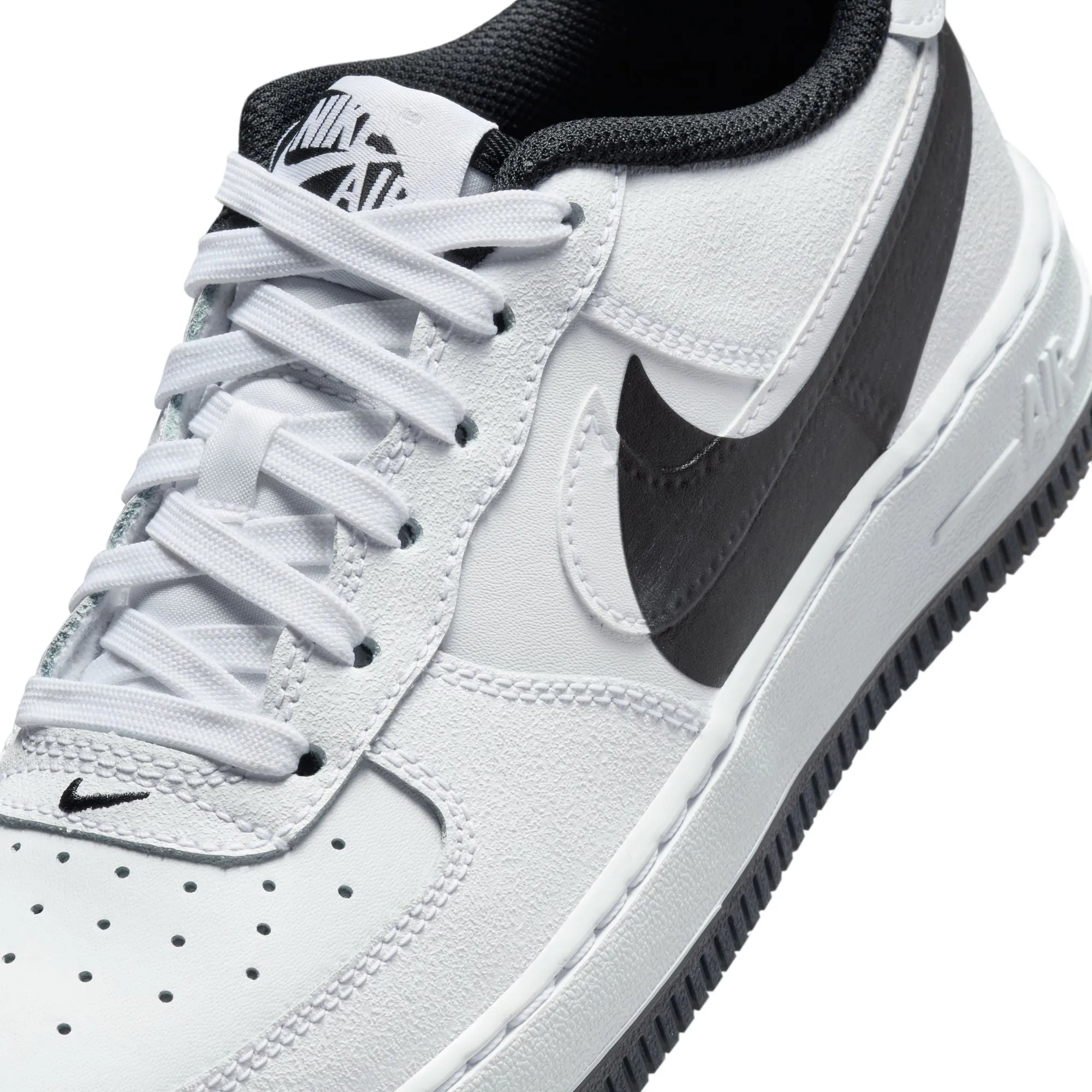 Nike Air Force 1 LV8 4 (GS) (White/White/Black)