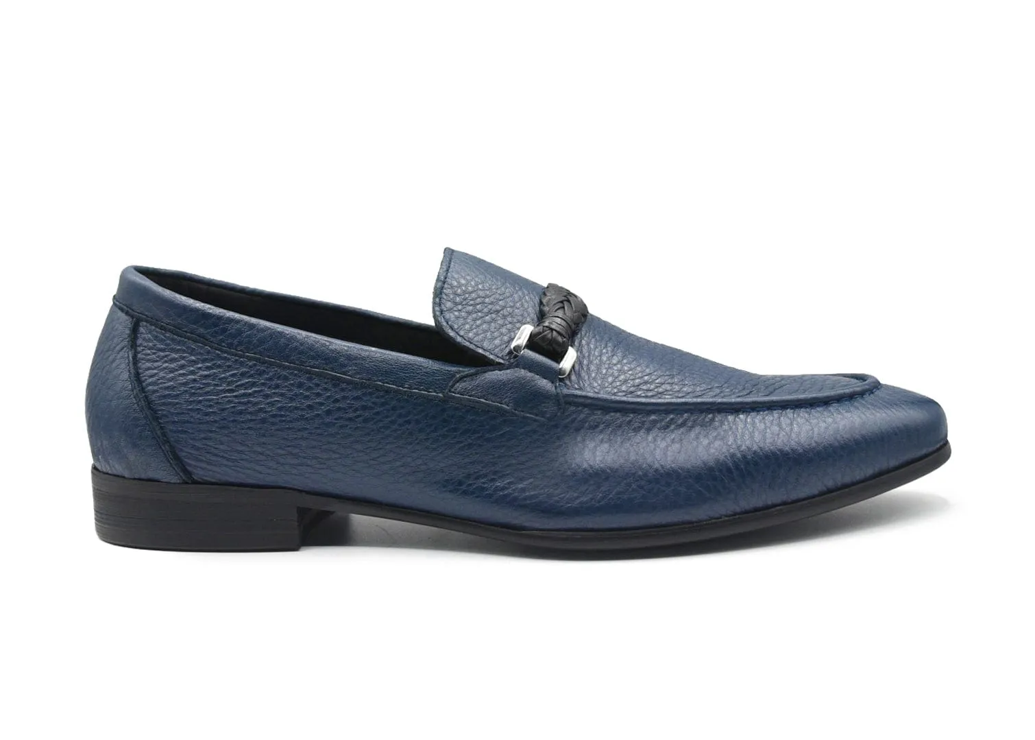 PHELIX | Navy Blue Leather Loafer