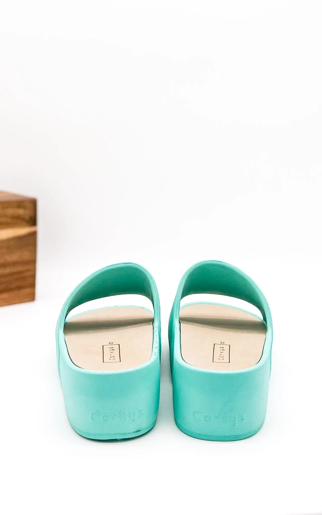 Popsicle Slide Sandals in Aqua