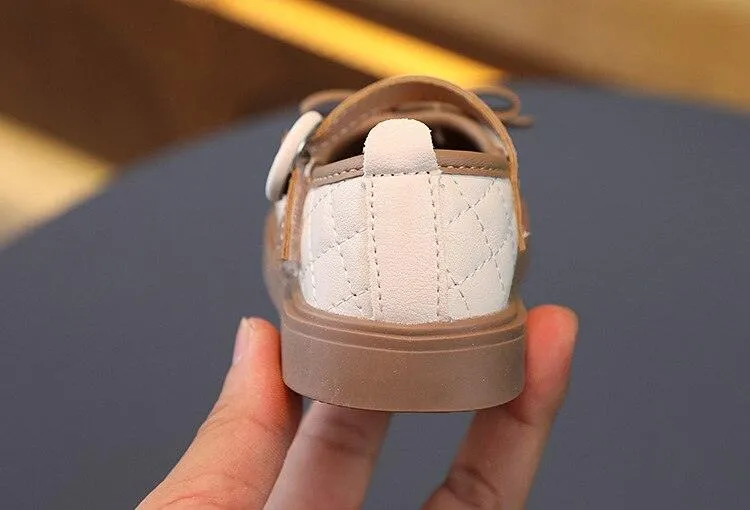 Pretty Plaid Pattern Toddler Baby Girl Leather Casual Shoes - TH405