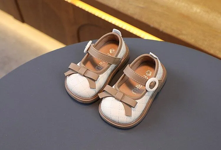 Pretty Plaid Pattern Toddler Baby Girl Leather Casual Shoes - TH405