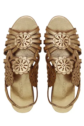 SCALLOP SANDAL METALLIC GOLD