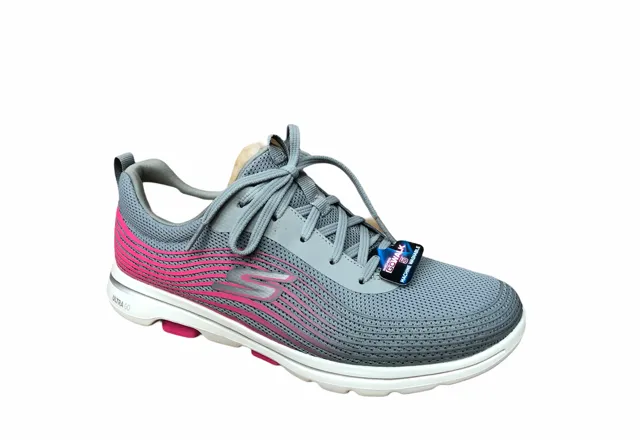 Skechers women's walking shoe Go Walk 5 Exotic 124009/GYPK gray pink