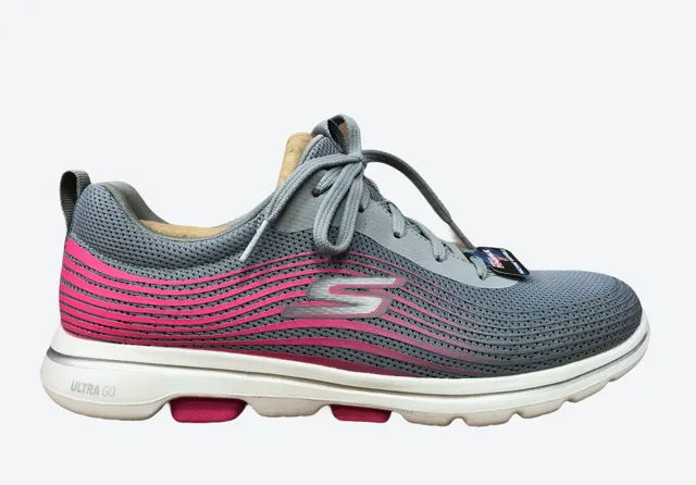 Skechers women's walking shoe Go Walk 5 Exotic 124009/GYPK gray pink