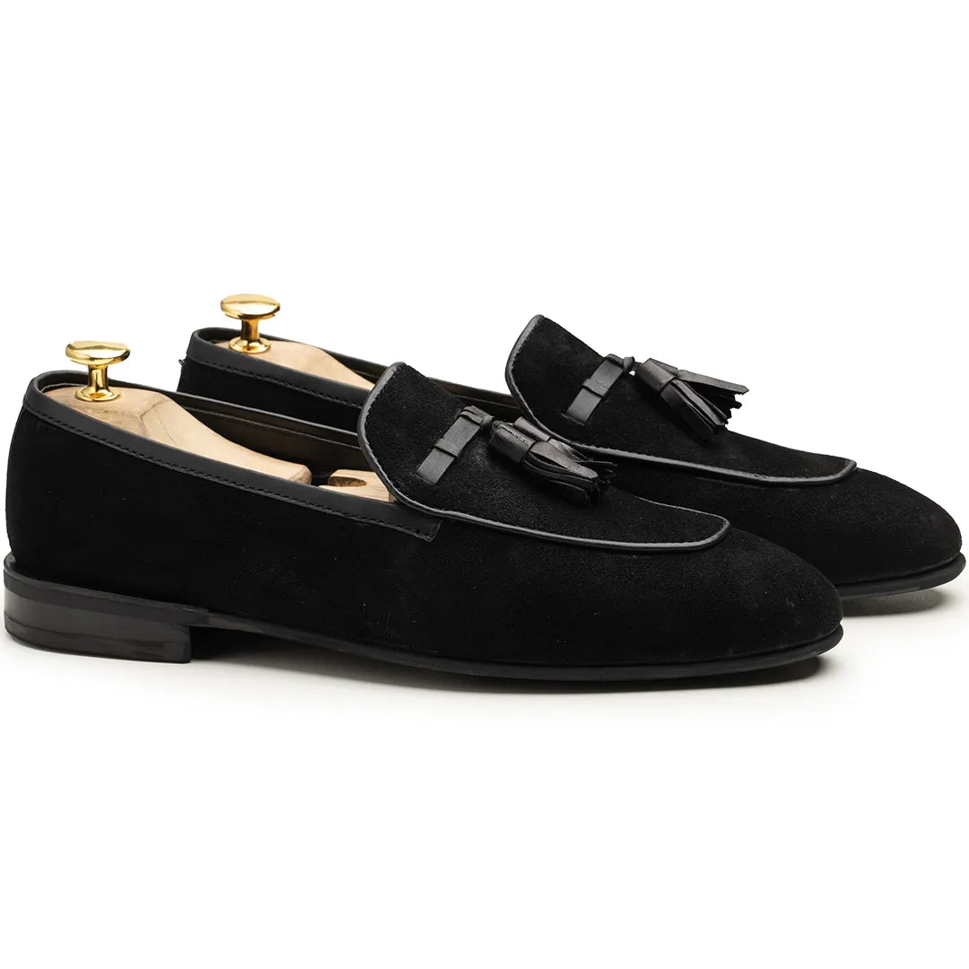 SUEDE_TUSSEL BLACK