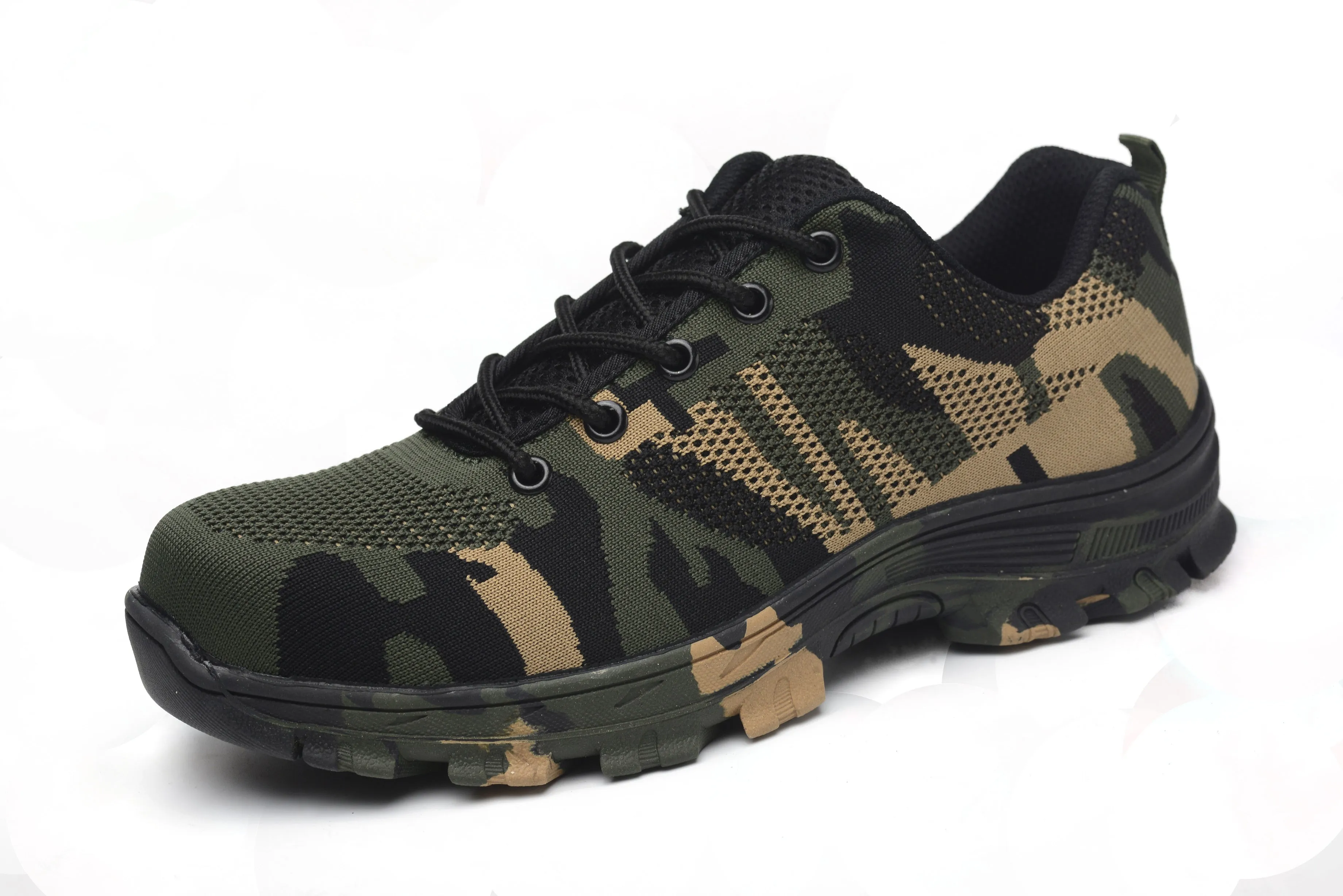 YSK 526: Camo Steel Toe Fashion Shoes (Blue/Green)